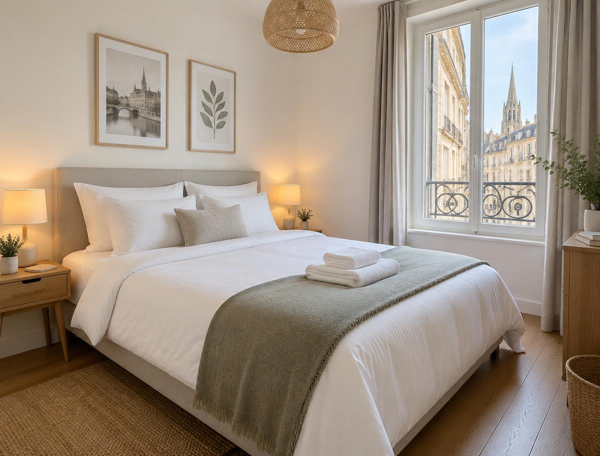 Chambre fraîche et bien entretenue
